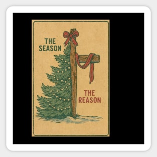 The Season The Reason Vintage Christmas Christian Faith Jesus Christ Sticker